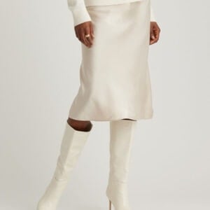 Kerina Wang - 100% Washable Silk Skirt - Quince