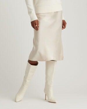 Kerina Wang - 100% Washable Silk Skirt - Quince