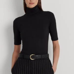 Kerina Wang - Jersey Turtleneck Top - Ralph Lauren