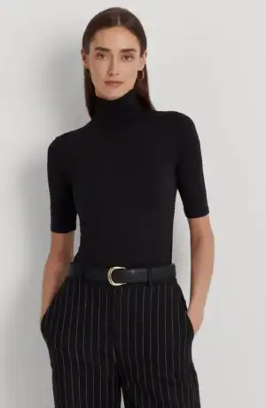 Kerina Wang - Jersey Turtleneck Top - Ralph Lauren