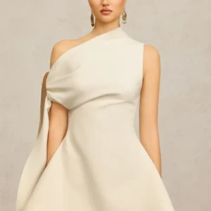 Kerina Wang - Retale One Shoulder Mini Dress - Bella Barnett