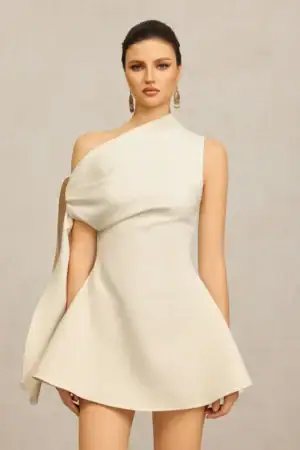 Kerina Wang - Retale One Shoulder Mini Dress - Bella Barnett