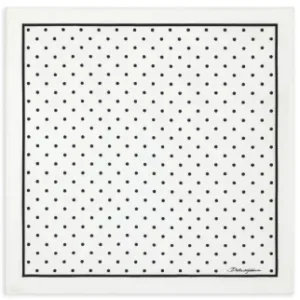 Kerina Wang - White Polka Dot Silk Scarf - Dolce & Gabbana