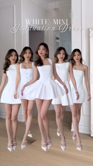 Kerina Wang - White Graduation Dresses