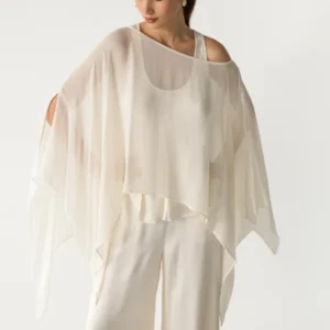 Kerina Wang - Emberly Lightweight Poncho - JAKI London