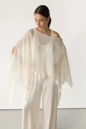 Kerina Wang - Emberly Lightweight Poncho - JAKI London
