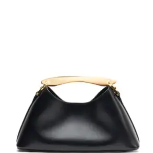 Kerina Wang - Mini Boomerang Leather (Black/Gold) - Elleme Paris