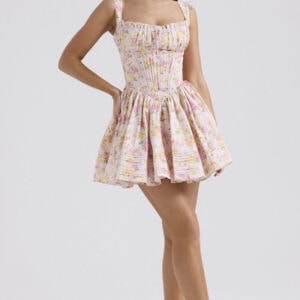 Kerina Wang - Natassia Corset Cotton Blend Cocktail Minidress - House of CB