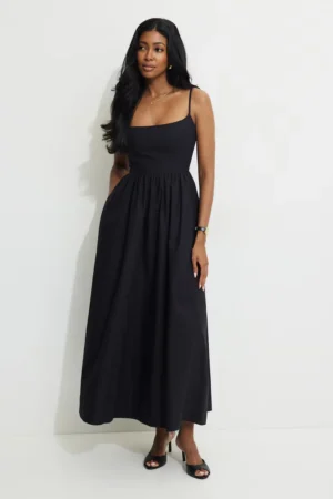 Bustier Poplin Maxi Dress – Dynamite