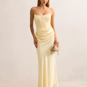 Kerina Wang - Isra Drape Strapless Maxi Dress - EverNew