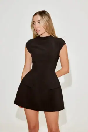 Kerina Wang - Capsleeve Mini Dress - OddMuse