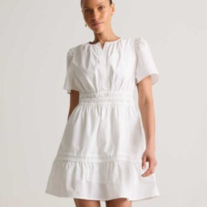 Kerina Wang - 100% Organic Cotton Poplin Tiered Mini Dress - Quince