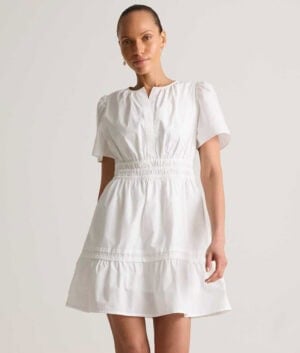 Kerina Wang - 100% Organic Cotton Poplin Tiered Mini Dress - Quince