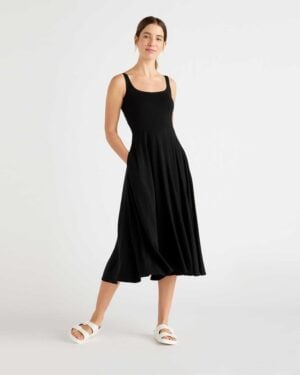 Kerina Wang - Tencel Jersey Fit & Flare Dress - Quince