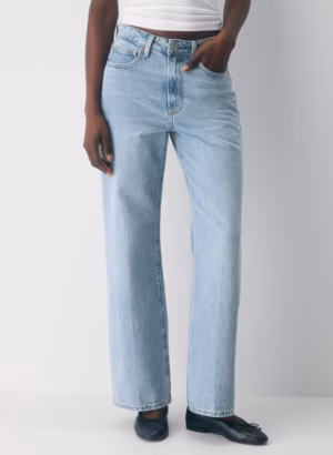 Kerina Wang - Denim Forum The Farrah Curve-Fit Hi-Rise Wide Jean - Aritzia