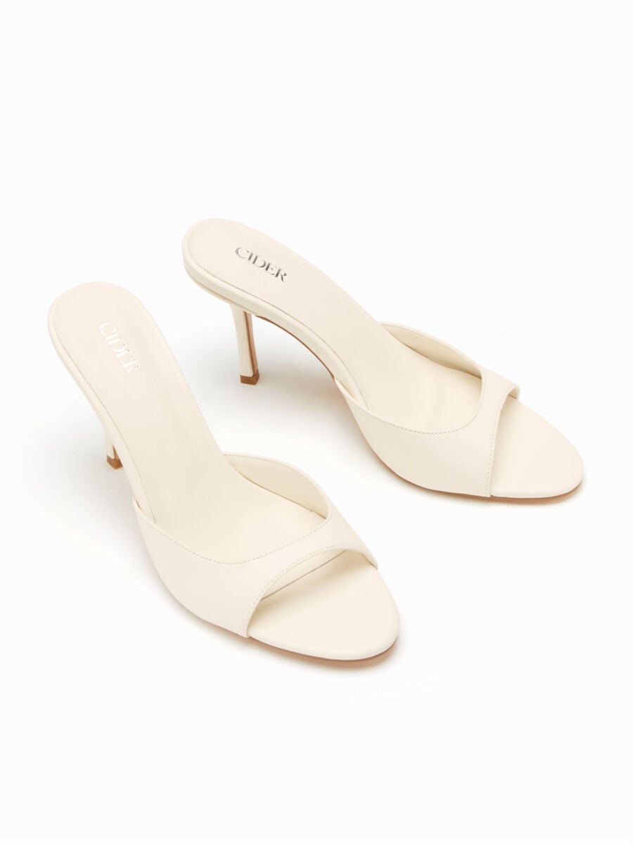 Open Toe Mule Heeled Sandals – Cider