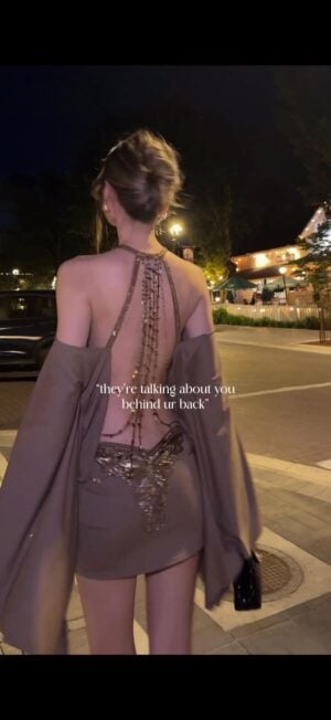 Kerina Wang - Embellished Backless Dress 🦋