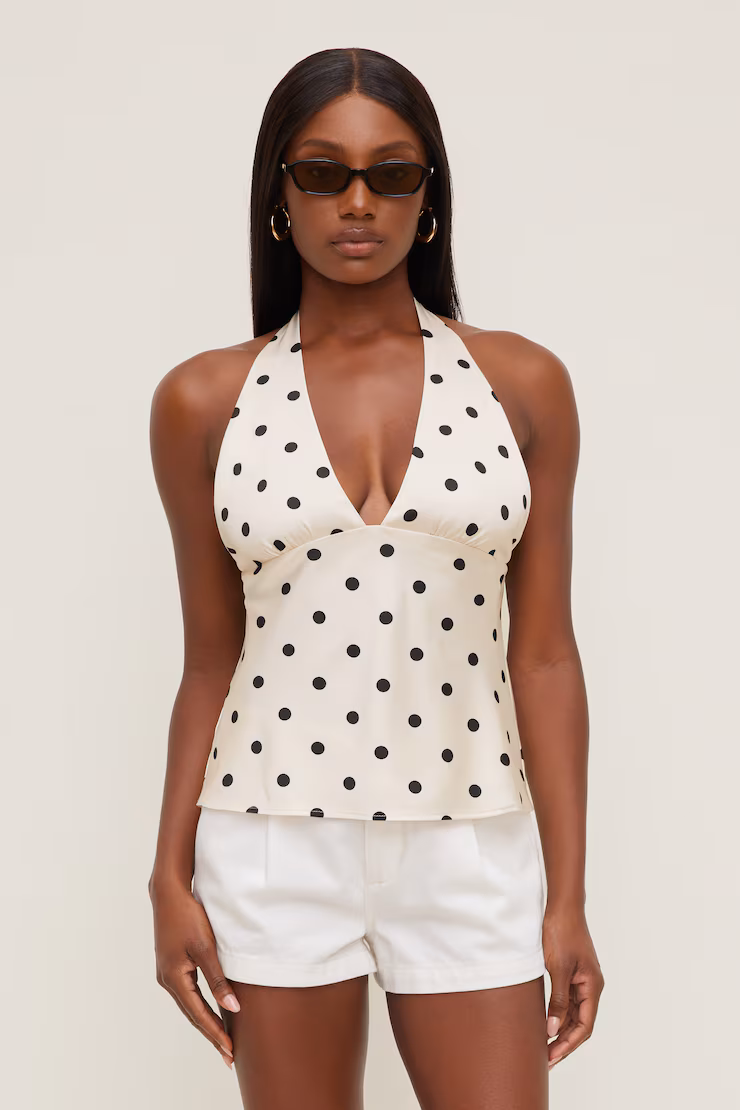 Vea Satin Halter Top