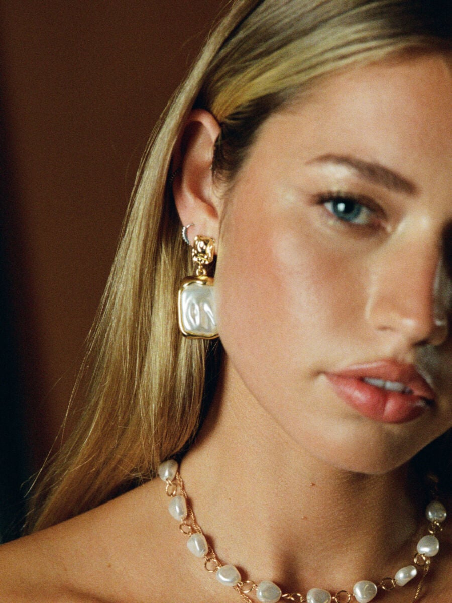 Faux Pearl Drop Earrings – Cider