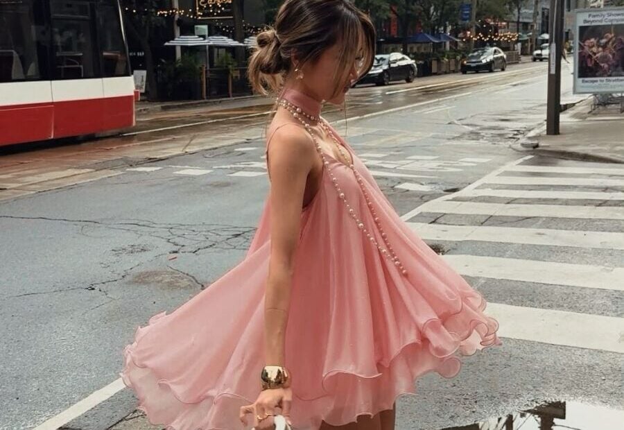 Kerina Wang - Pink mini dress