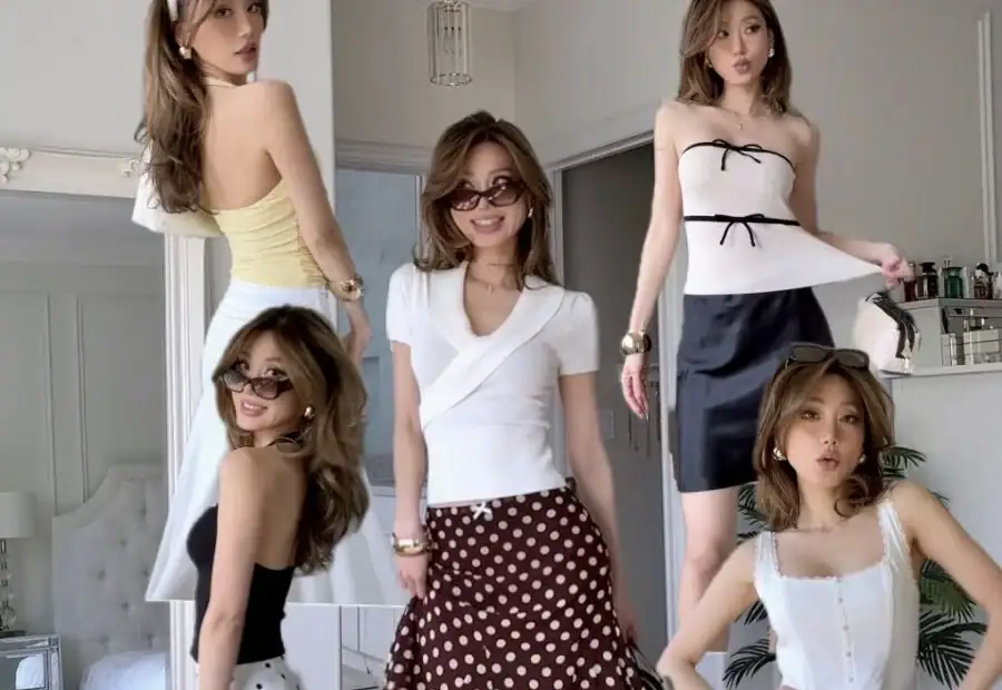 Kerina Wang - midi skirts summer outfits