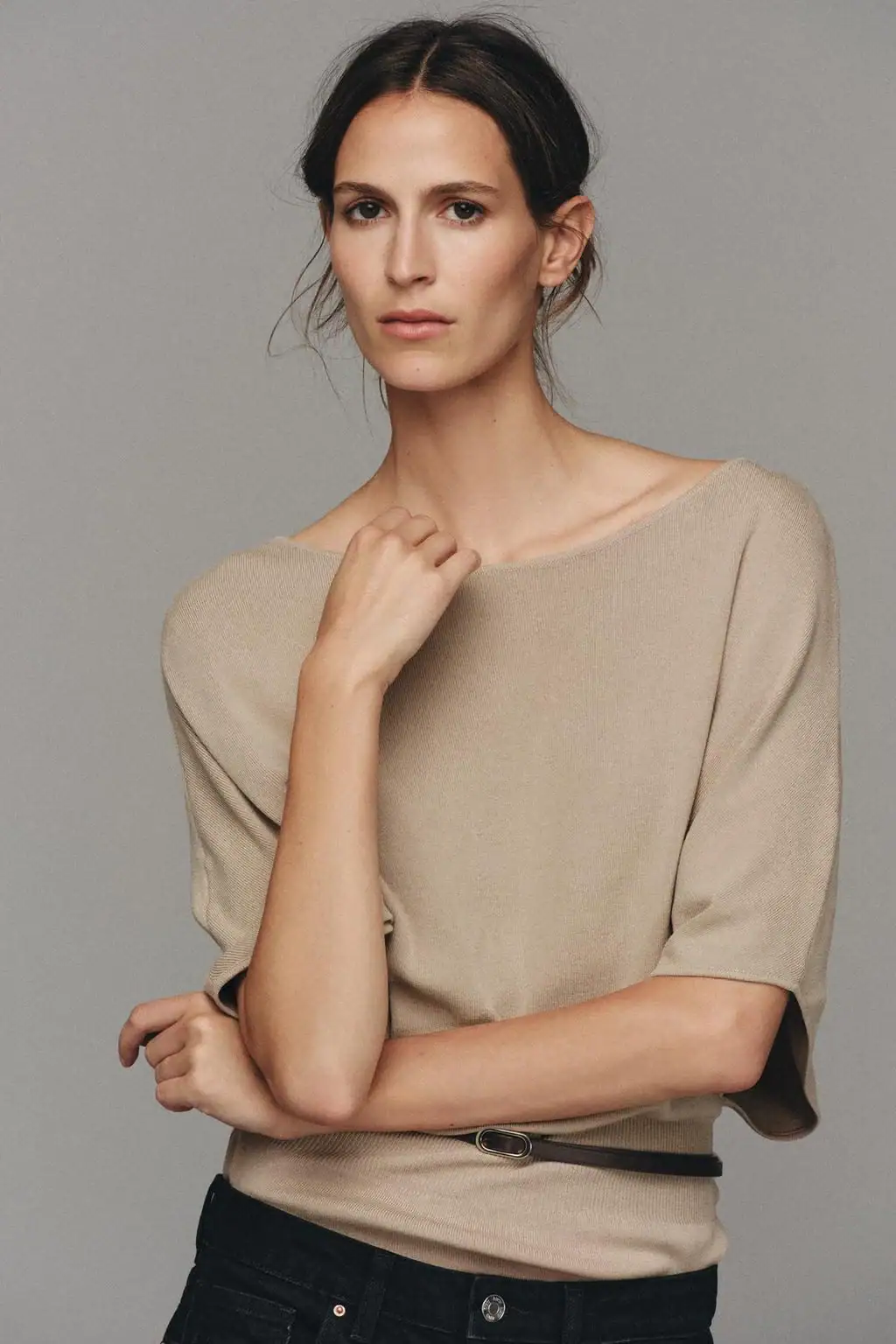BELTED KNIT TOP – Product Code: 05536043711 – Zara