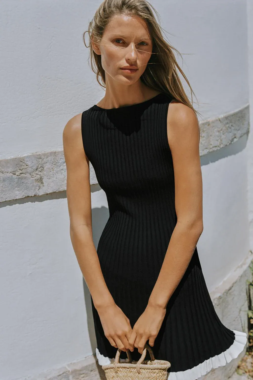 SHORT RIBBED KNIT DRESS – Zara