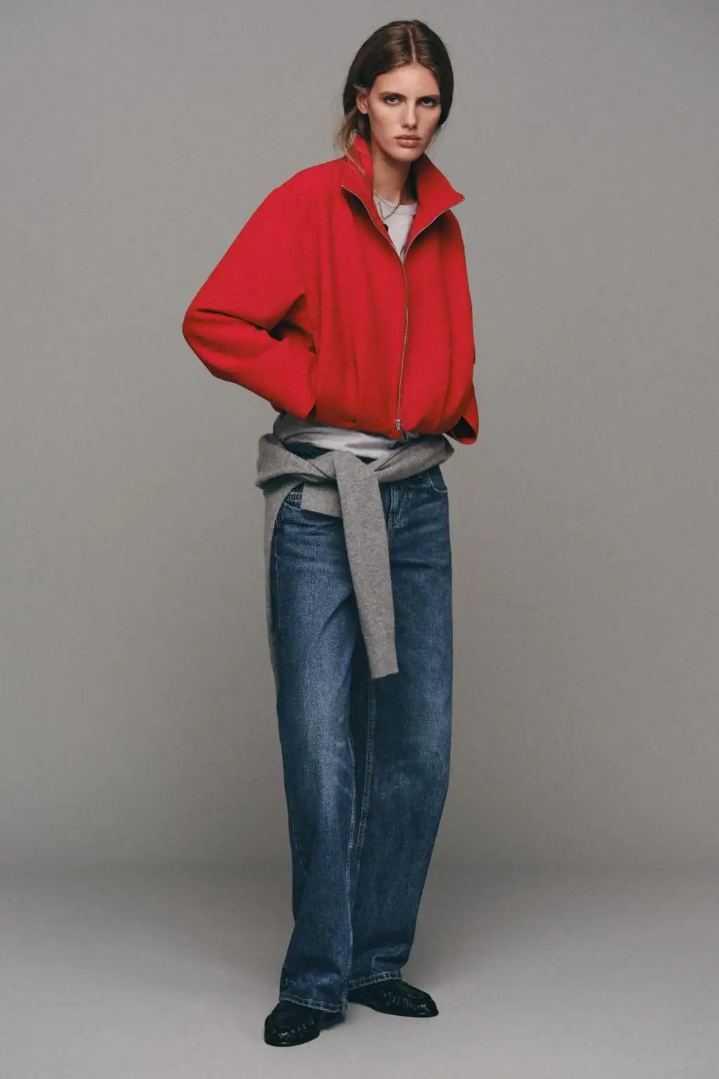 STAND-UP COLLAR BOMBER JACKET – Zara