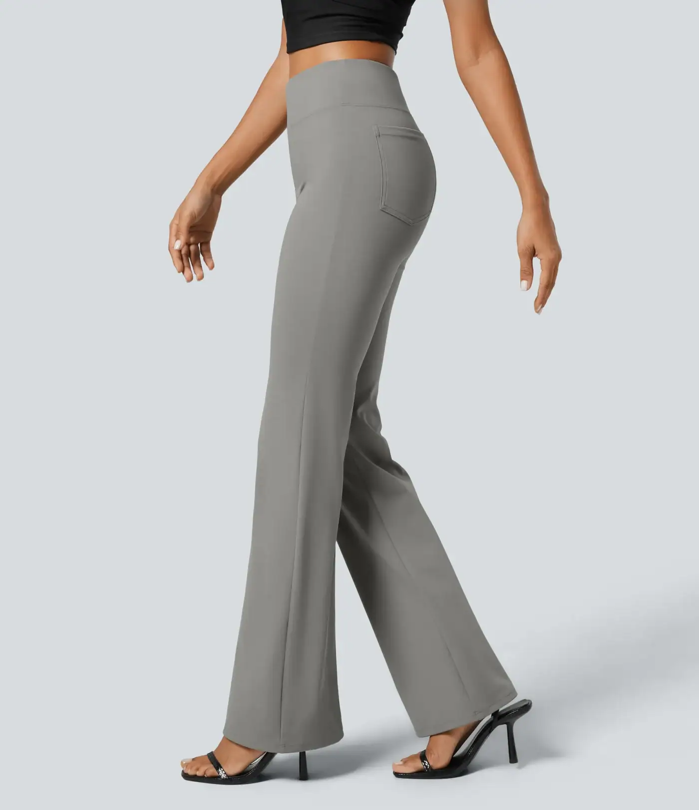 Halara Flex™ High Waisted Back Side Pocket Slight Flare Work Pants – Halara – Chimera
