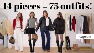 Kerina Wang - Fall Capsule Wardrobe, 14 pieces = 75 outfits!