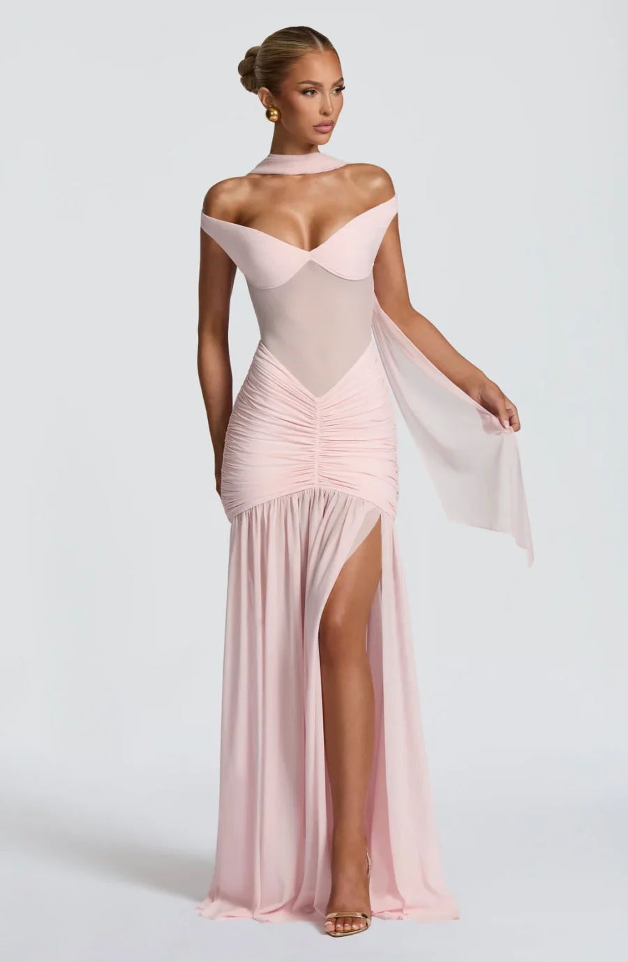 Alaia Maxi Dress – Blush – L.F