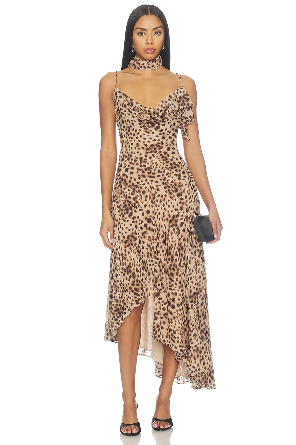 Theia Maxi Dress – Majorelle – Leopard Print